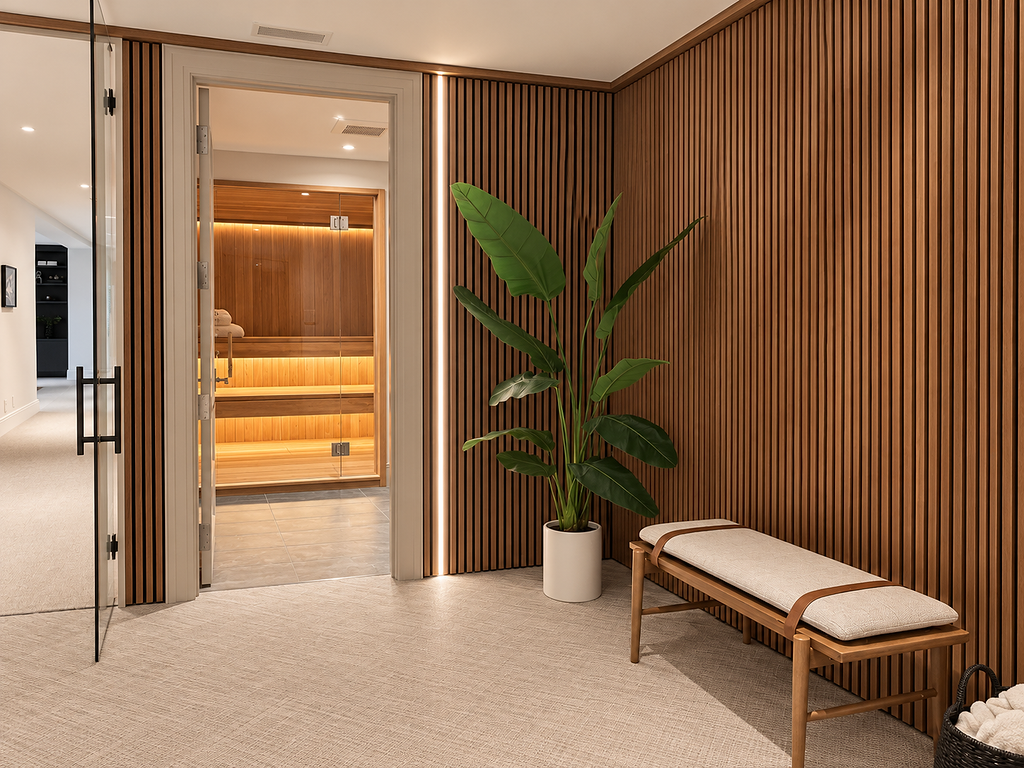 Sauna entrance
